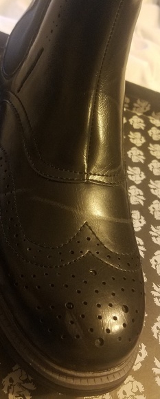 Black Wingtip Boots - Picture 1 of 3
